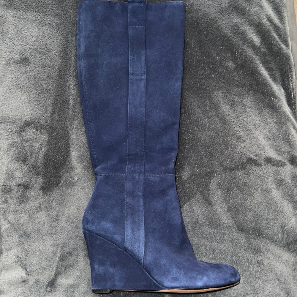 Like New Nine West Wedge Tall Boot Size 8M